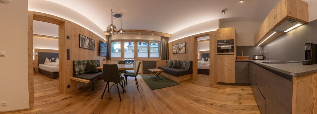 Kuchyň nebo kuchyňský kout v ubytování Apartments Edenlehen