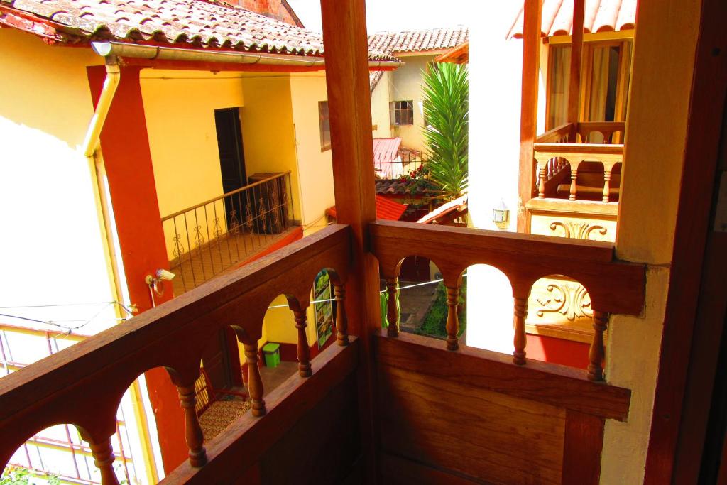 a view from the balcony of a house at Hospedaje Kamila in Cusco