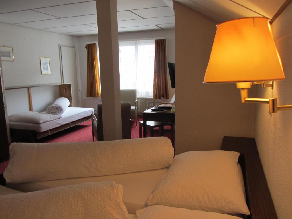Postel nebo postele na pokoji v ubytování Landhaus an der Thur