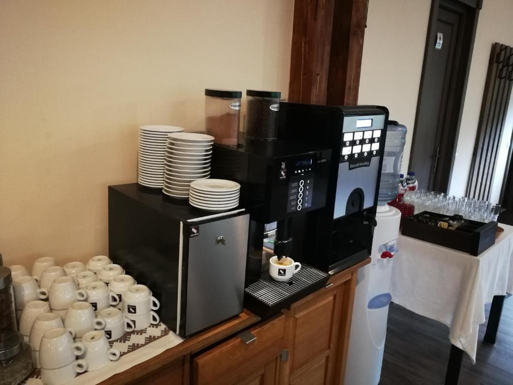 Kuchyň nebo kuchyňský kout v ubytování Bucium Motel & SPA