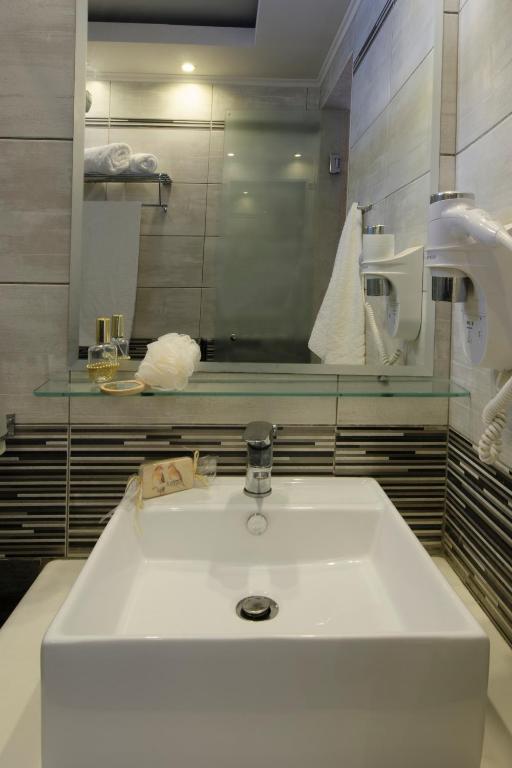 Koupelna v ubytování Aparthotel Pagidas