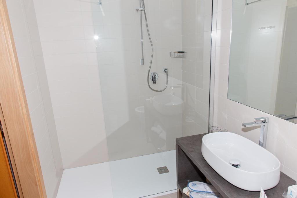 Koupelna v ubytování Hotel Sirenetta