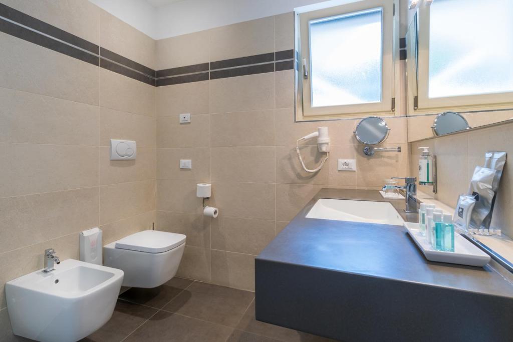 Koupelna v ubytování Hotel Vega
