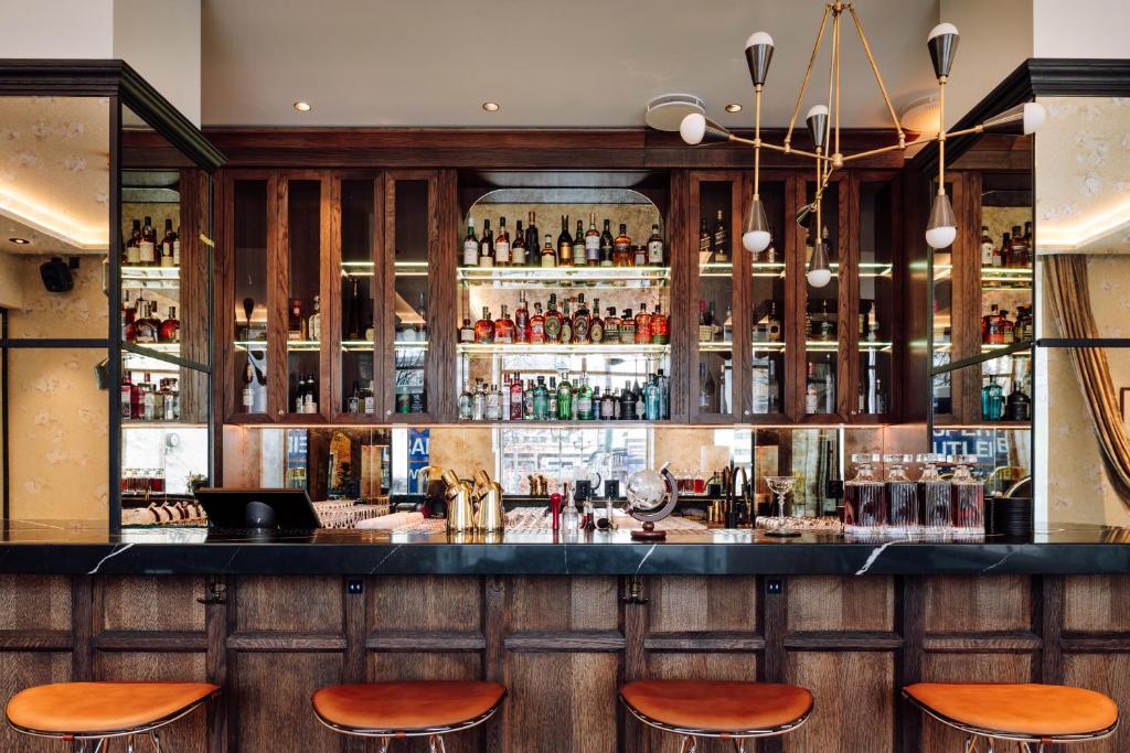 Lounge nebo bar v ubytování Amerikalinjen