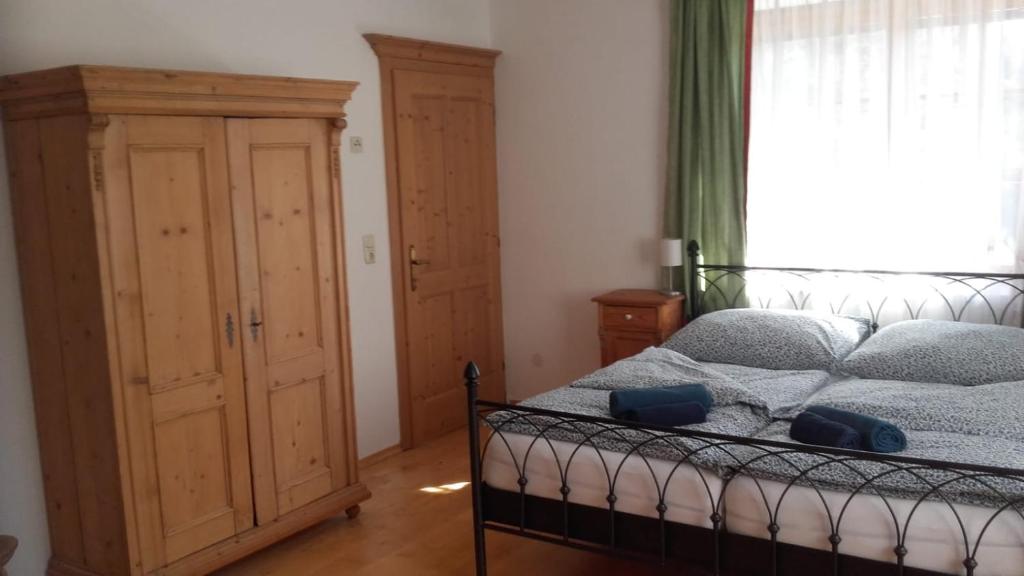 Postel nebo postele na pokoji v ubytování Auszeit