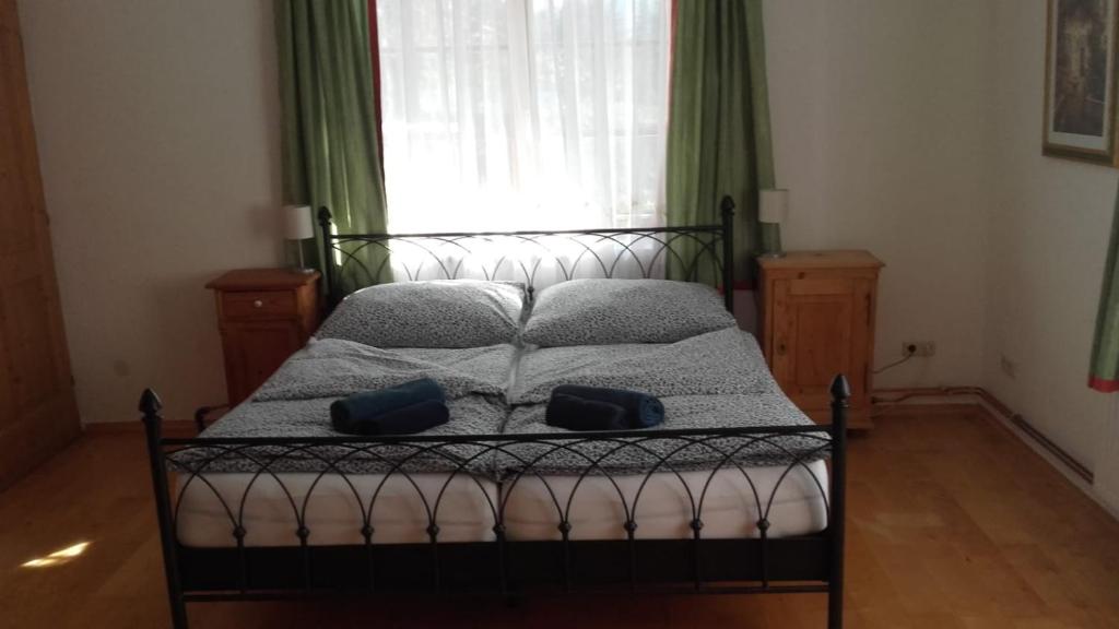 Postel nebo postele na pokoji v ubytování Auszeit