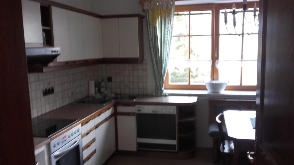 Kuchyň nebo kuchyňský kout v ubytování Auszeit