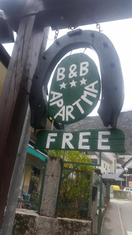 a sign for a bbqarmaarmaarmaarma at APARTMAJI STARI KOVAČ in Bovec