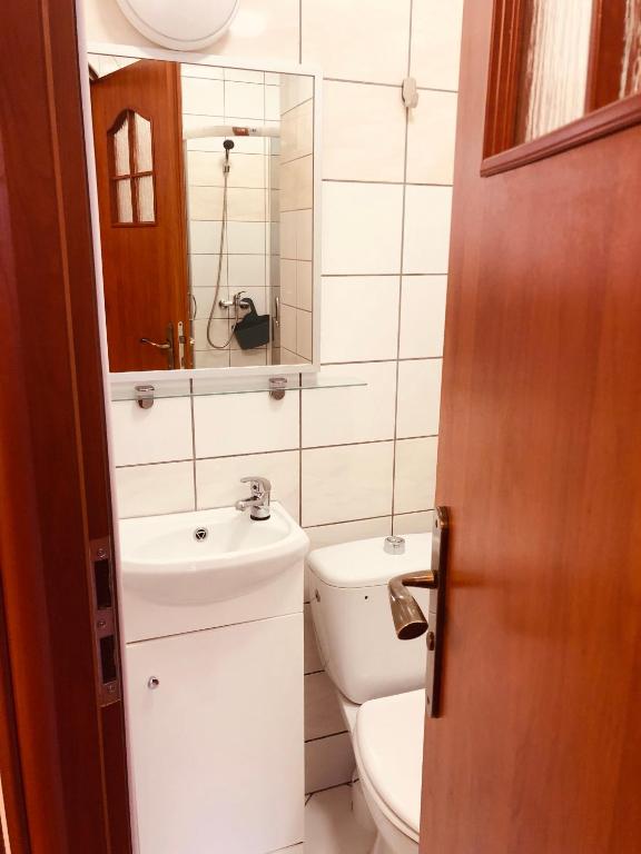 Kúpeľňa v ubytovaní Pod Winnym Gronem