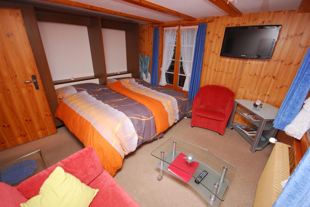 Postel nebo postele na pokoji v ubytování Chalet Alpenruh
