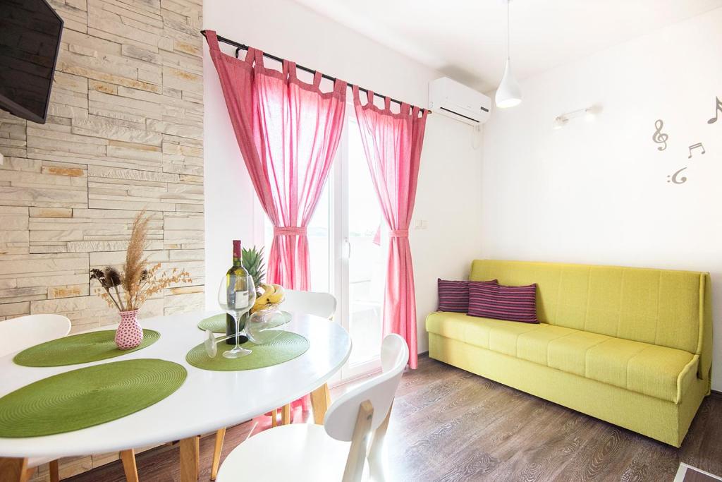Posezení v ubytování Apartments CAPE Deluxe