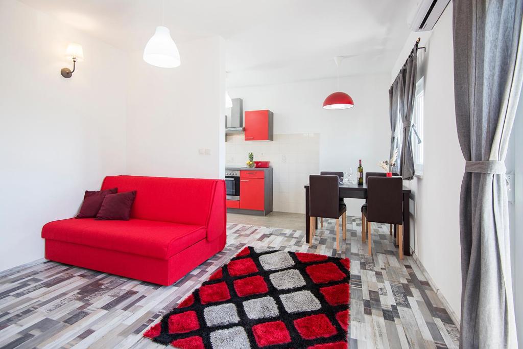 Posezení v ubytování Apartments CAPE Deluxe