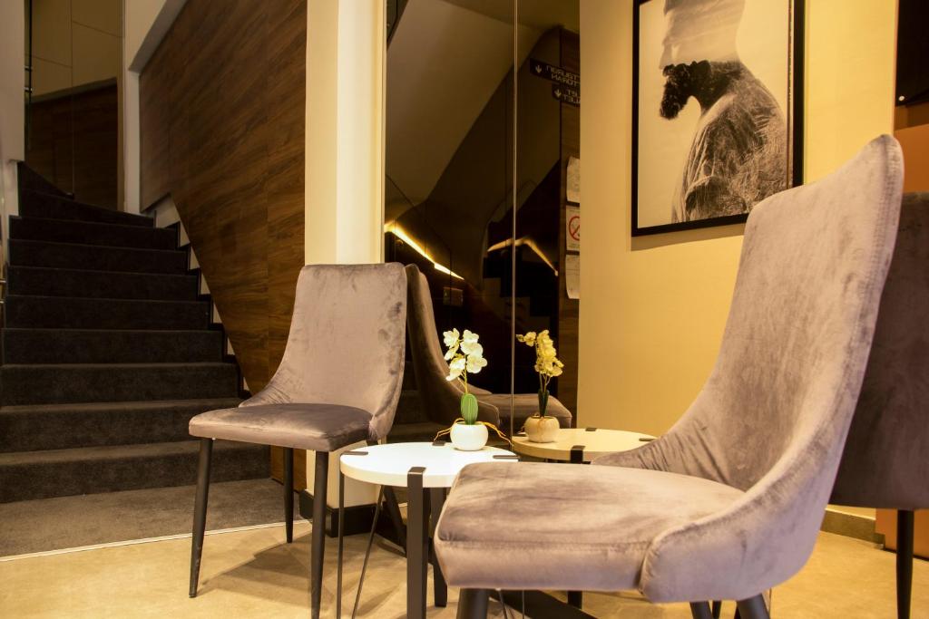 Posezení v ubytování BOUTIQUE 25h by Eva stay 018