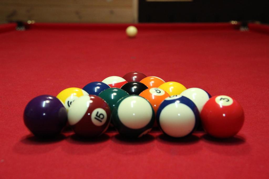 Biliár nebo kulečník v ubytování Sponars Chalet