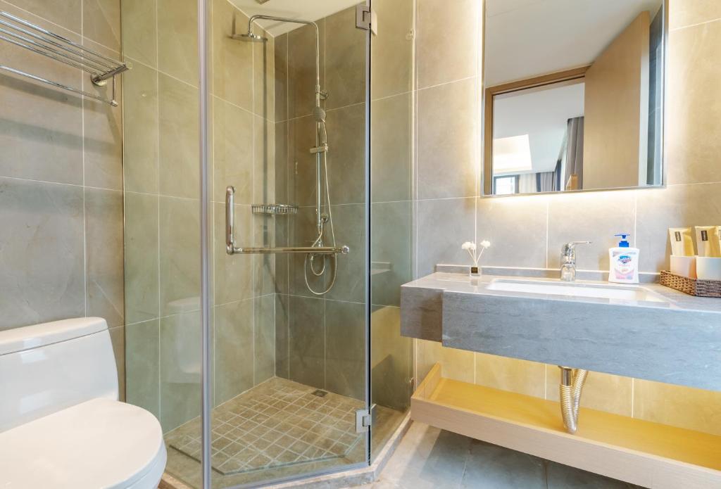 Koupelna v ubytování Hangzhou Ziwei Boutique Homestay