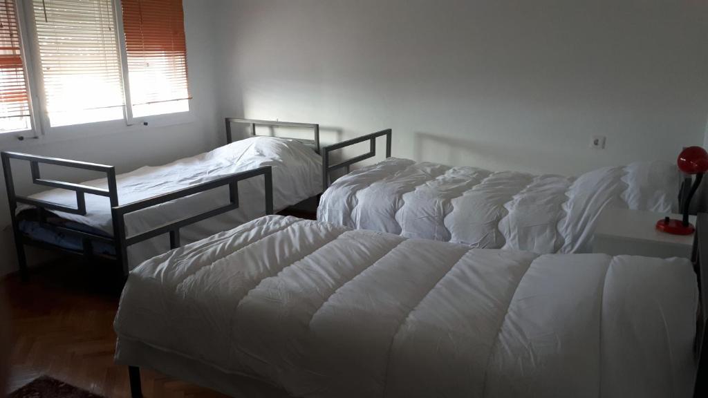 Postel nebo postele na pokoji v ubytování Edelweiss Hostel