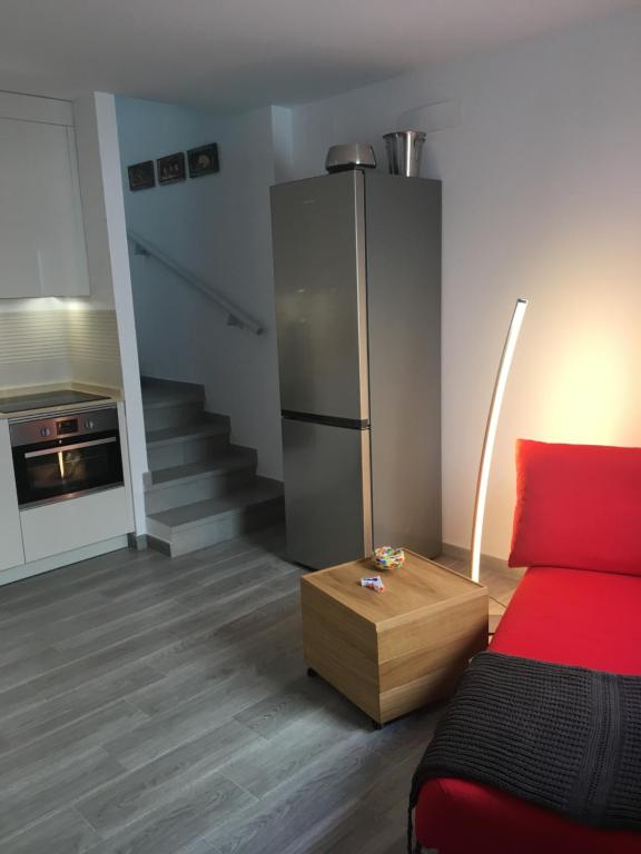 Kuchyň nebo kuchyňský kout v ubytování Stadthaus Petronella Meerblick und Dachterrasse