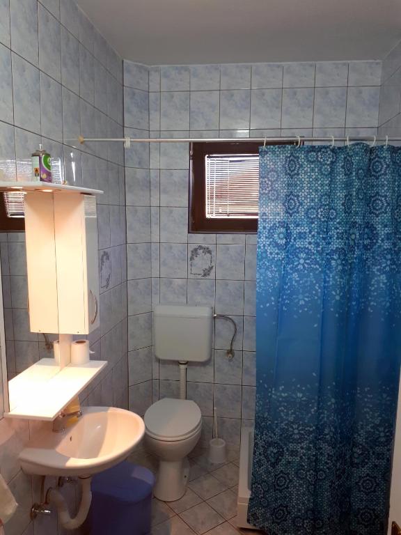 Koupelna v ubytování Edelweiss Hostel