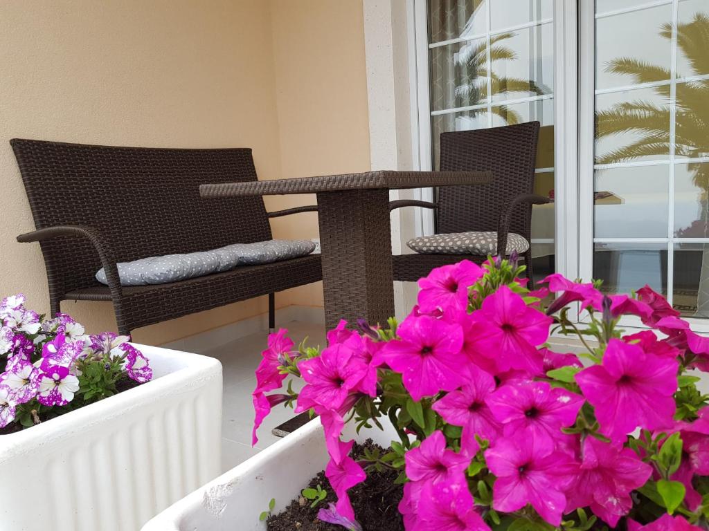 Balkón nebo terasa v ubytování Apartments Damić