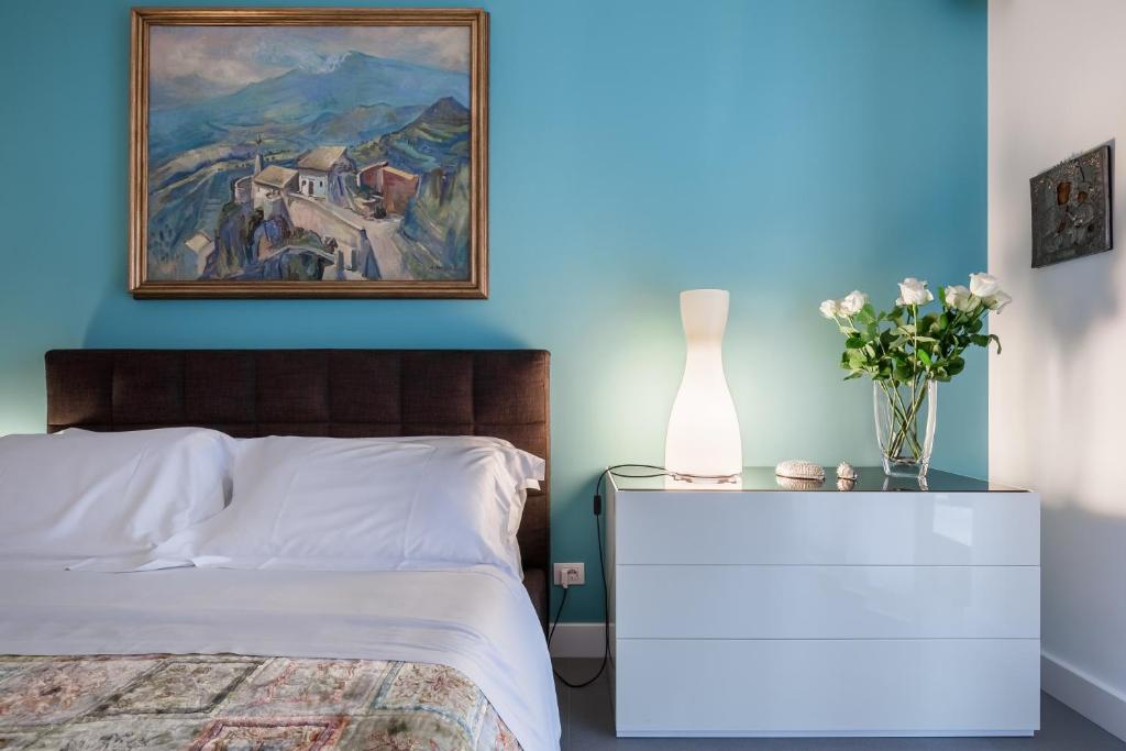 La Matrangela Charme Apartments客房内的一张或多张床位