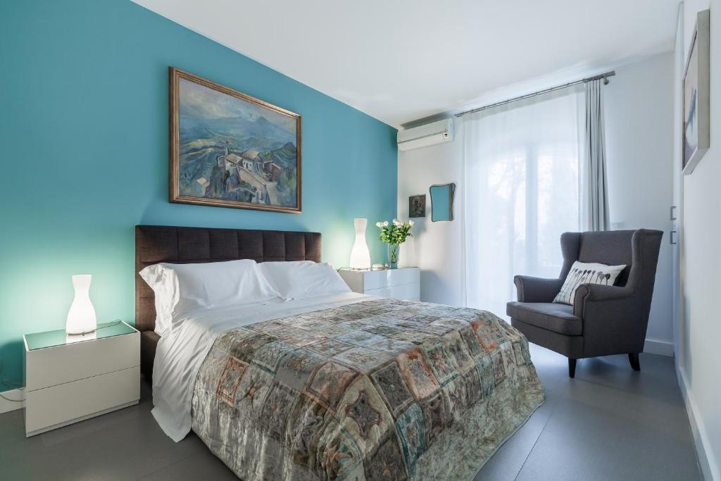 La Matrangela Charme Apartments客房内的一张或多张床位