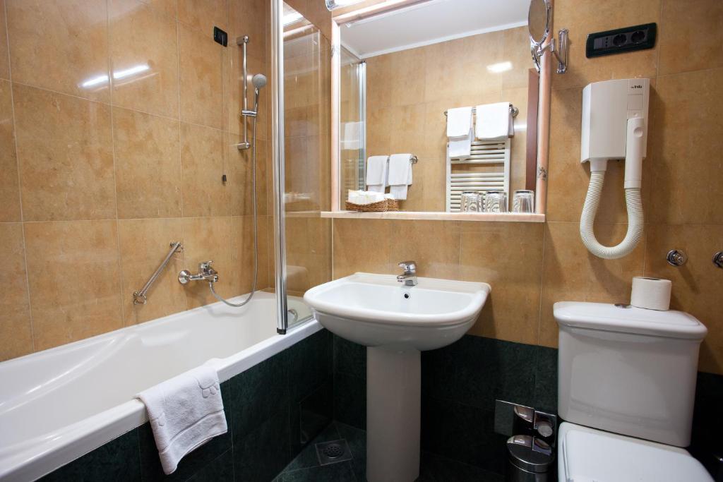 Koupelna v ubytování Hotel Globo