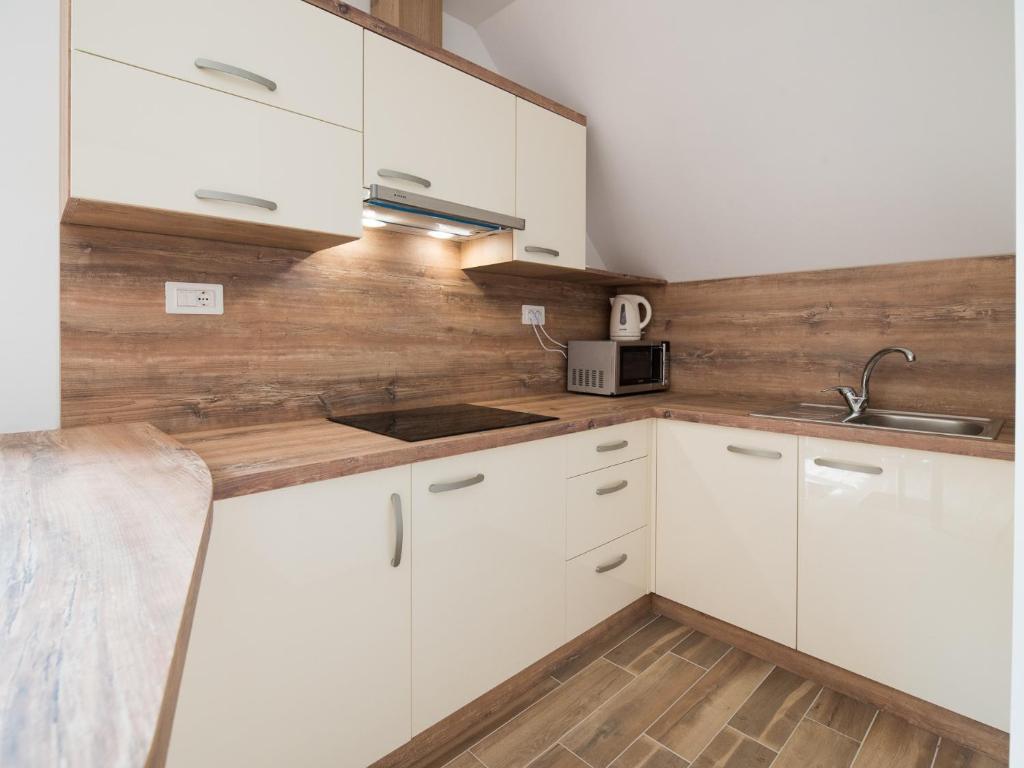 Kuchyň nebo kuchyňský kout v ubytování Apartments and rooms Nataša 2