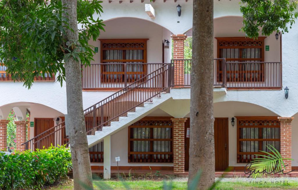 Balkón nebo terasa v ubytování Finca Hotel Guali Santafe