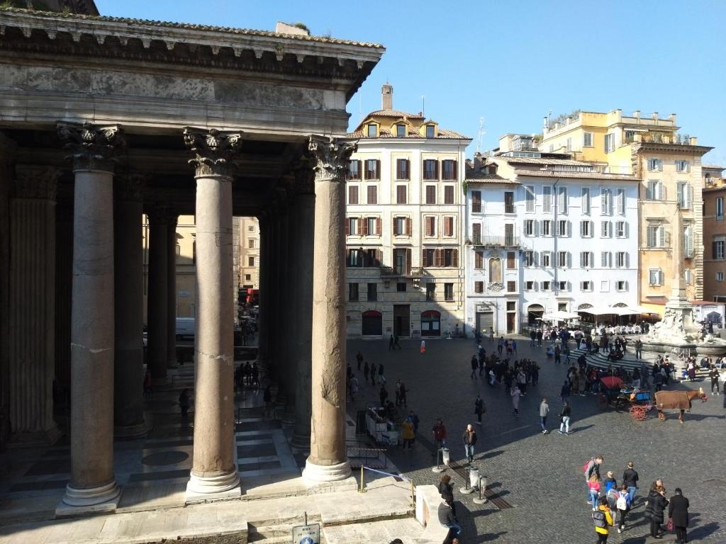 Hostia v ubytovaní L'antica dimora con splendida vista sul Pantheon