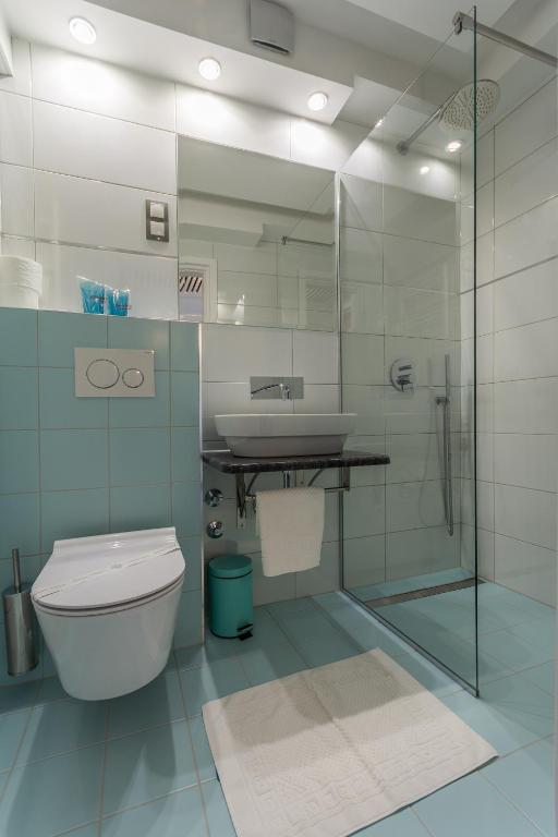 Koupelna v ubytování Hotel Porec