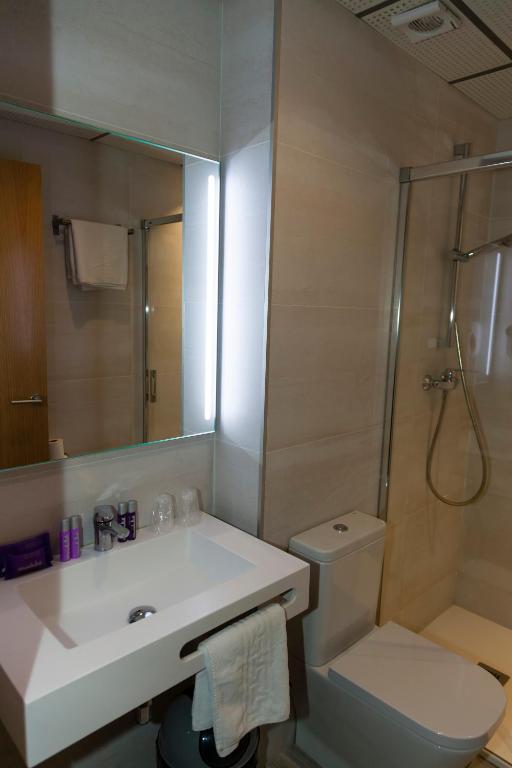 Koupelna v ubytování Hostal Paris