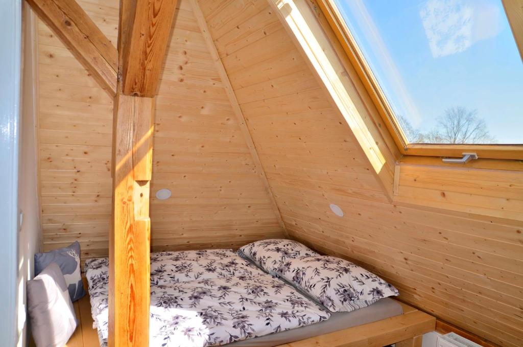 Postel nebo postele na pokoji v ubytování Vila Kateřina