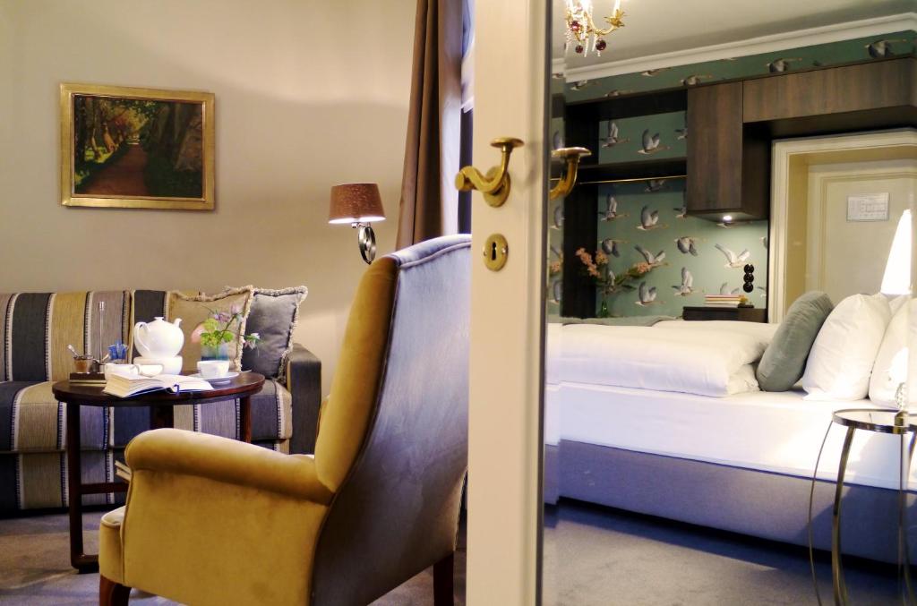 Posezení v ubytování Romantik Hotel Das Lindner