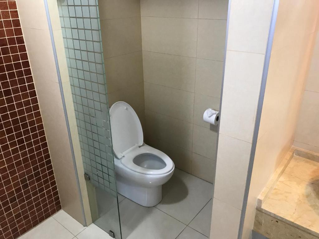 Koupelna v ubytování Hostalia Hotel Expo & Business Class