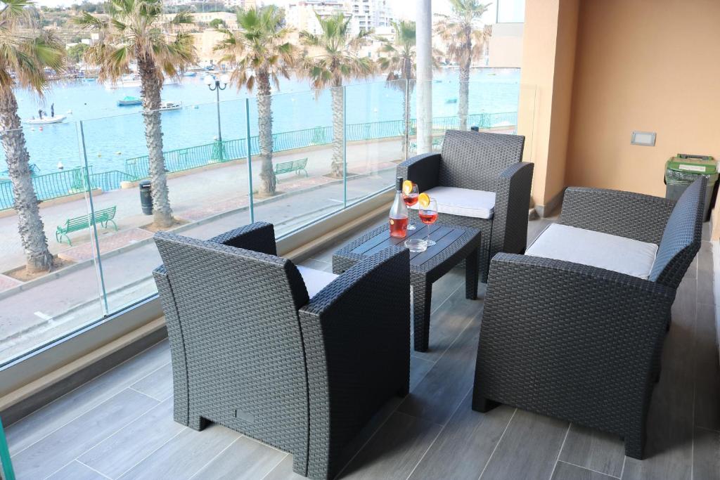 Posezení v ubytování Seaside Apartments