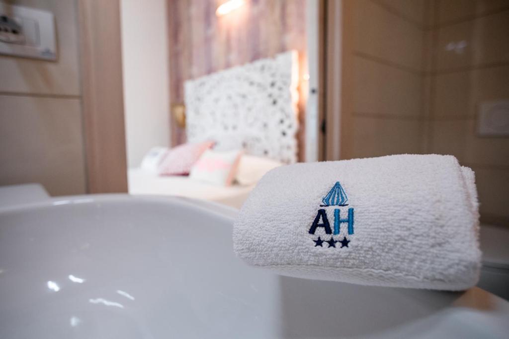 Koupelna v ubytování Hotel Albatros