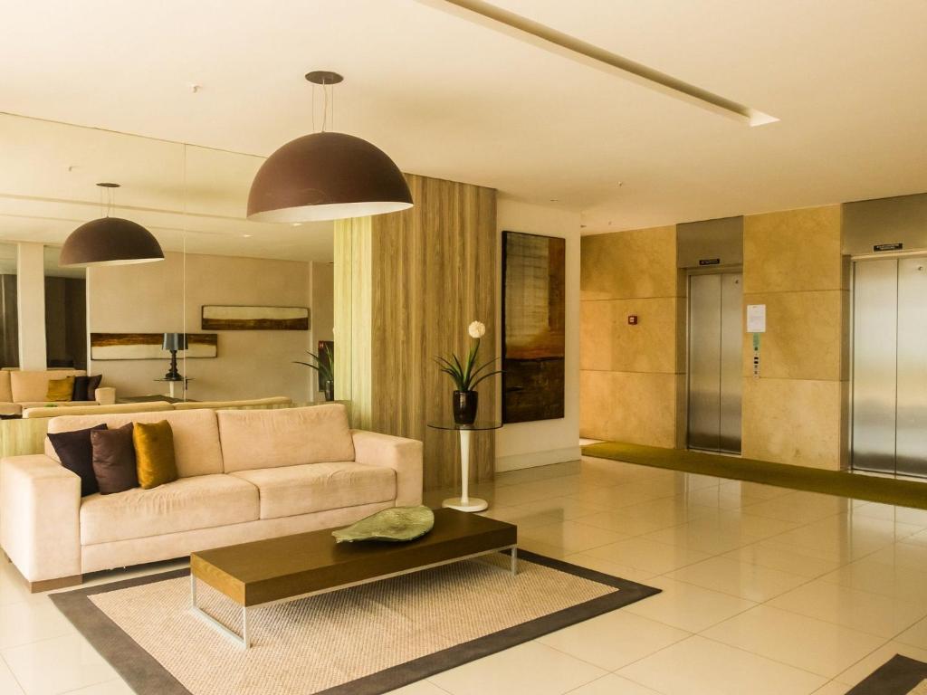  Lindo flat com 2 quartos vista total mar