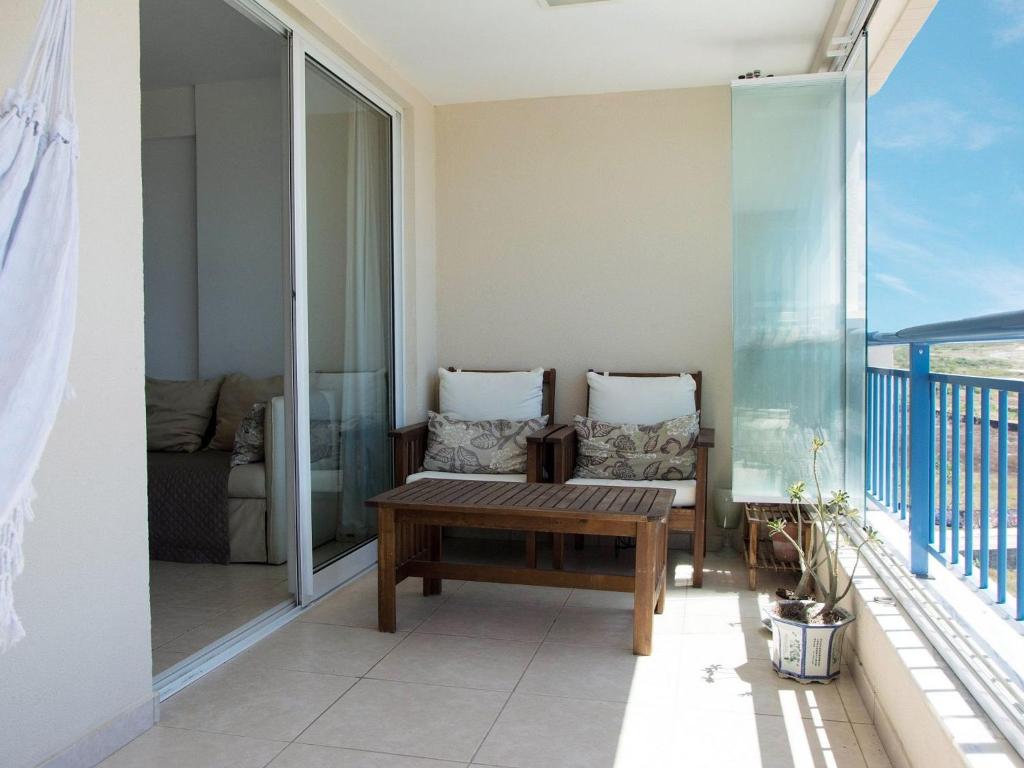  Lindo flat com 2 quartos vista total mar