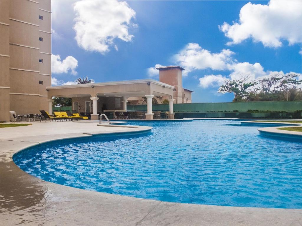 Lindo flat com 2 quartos vista total mar