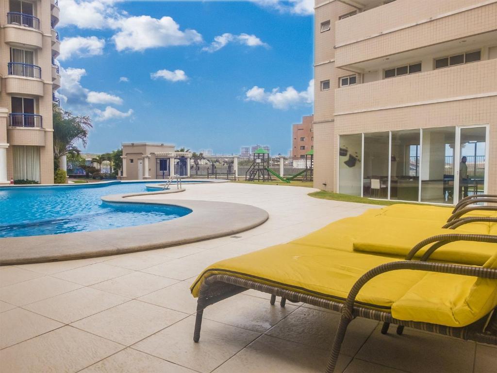  Lindo flat com 2 quartos vista total mar