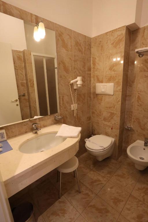 Koupelna v ubytování Hotel Umbria