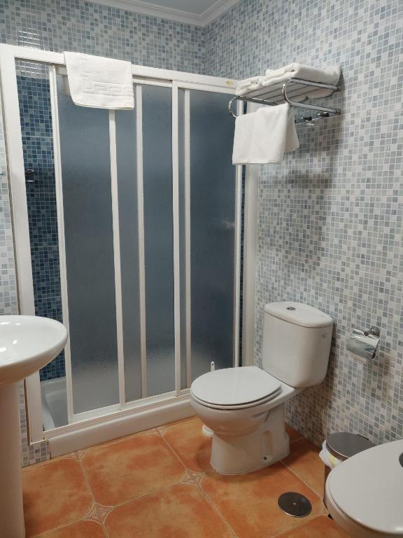 Koupelna v ubytování Hotel La Posada