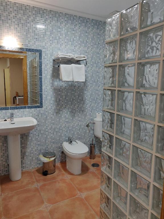 Koupelna v ubytování Hotel La Posada