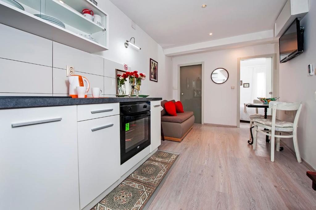Kuchnia lub aneks kuchenny w obiekcie Apartman Delfin