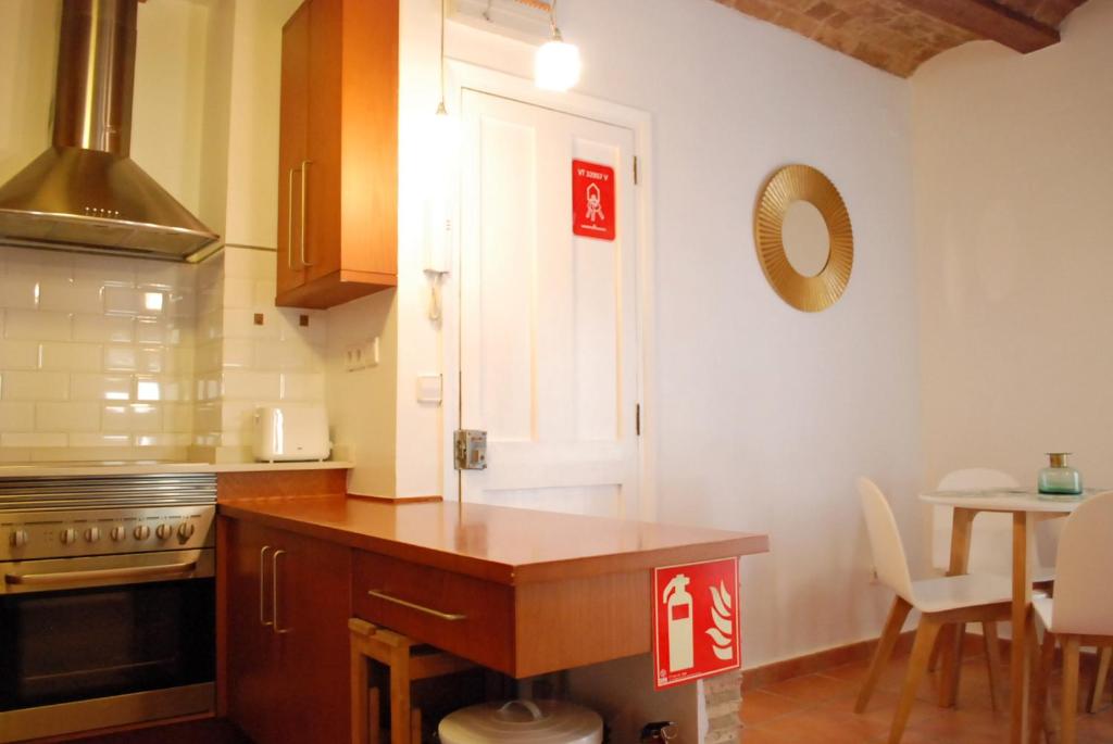 Kuchyň nebo kuchyňský kout v ubytování Vlc Apartaments