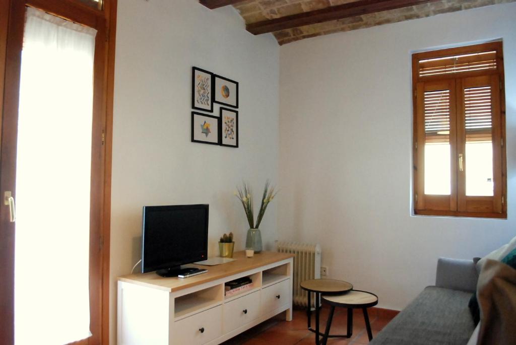 TV a/nebo společenská místnost v ubytování Vlc Apartaments