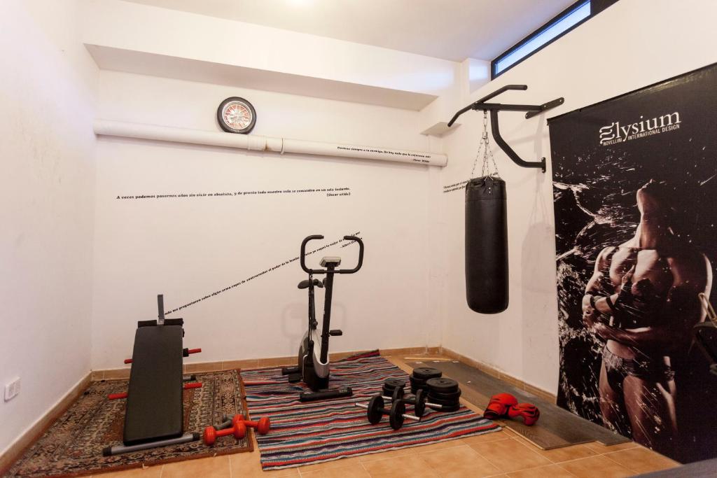 Fitness centrum a/nebo fitness zařízení v ubytování Tu hogar en Burgos