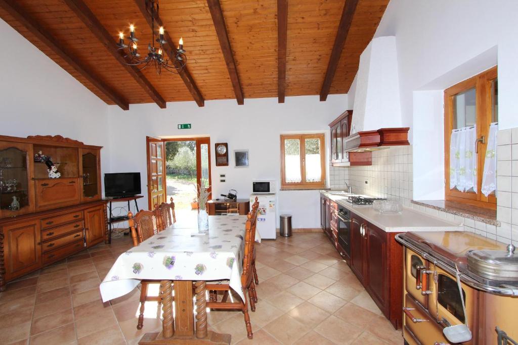 Kuchyň nebo kuchyňský kout v ubytování Holiday House San Pruti