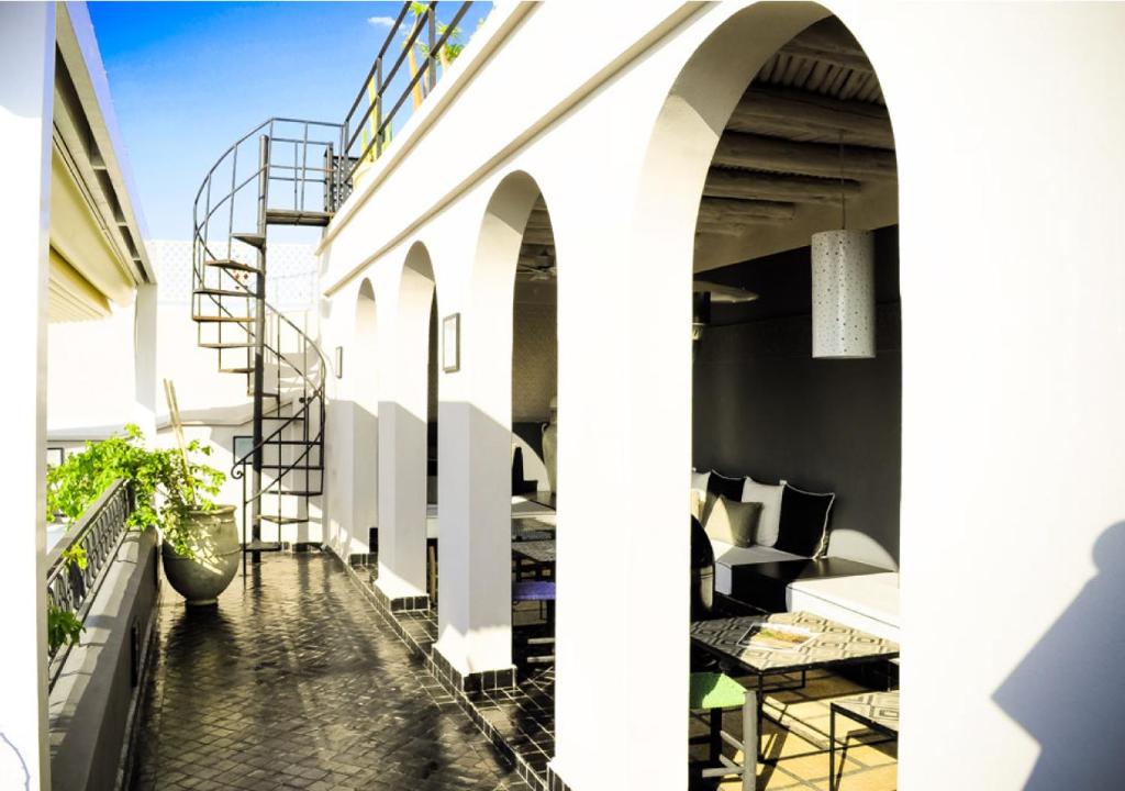 Balkón nebo terasa v ubytování Riad Dar Bahi