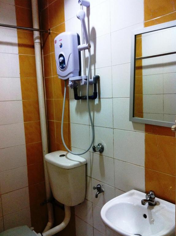 Koupelna v ubytování Hotel Traveller